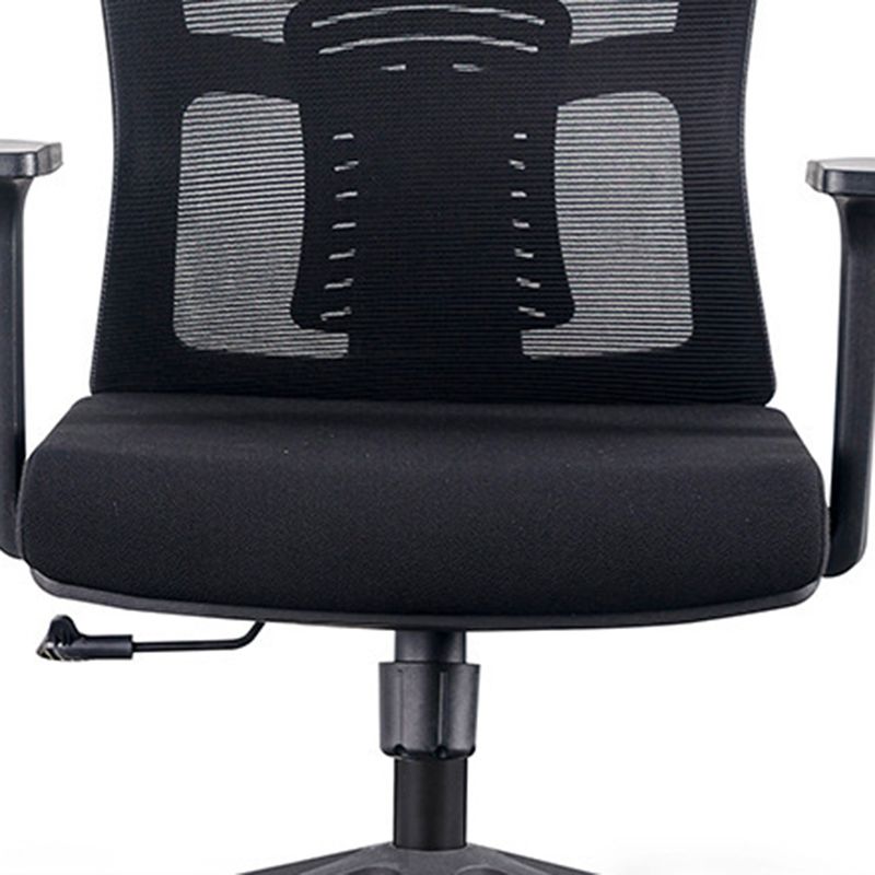 Fixed Arms Office Chair No Distressing Ergonomic Desk Chair with Wheels