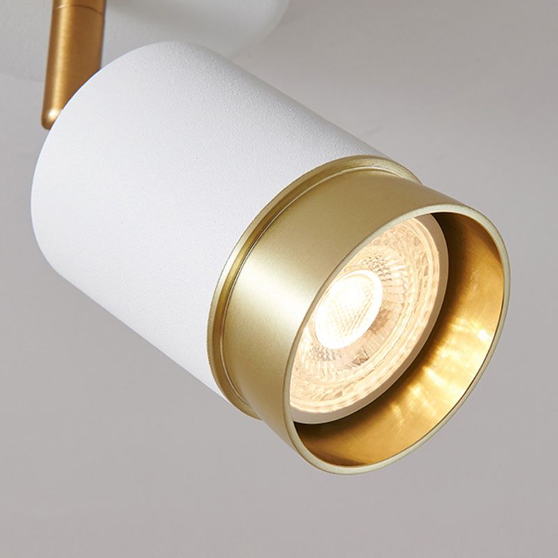 1-Light Living Room Flush Light Nordic Style Ceiling Downlight with Tubular Metal Shade