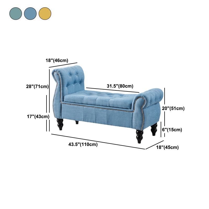 Upholstered Rectangle Entryway Bench Cushioned Seating Bench with Legs