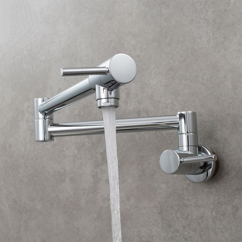 Modern One Handle Wall-mounted Pot Filler Low Profile Water Filler