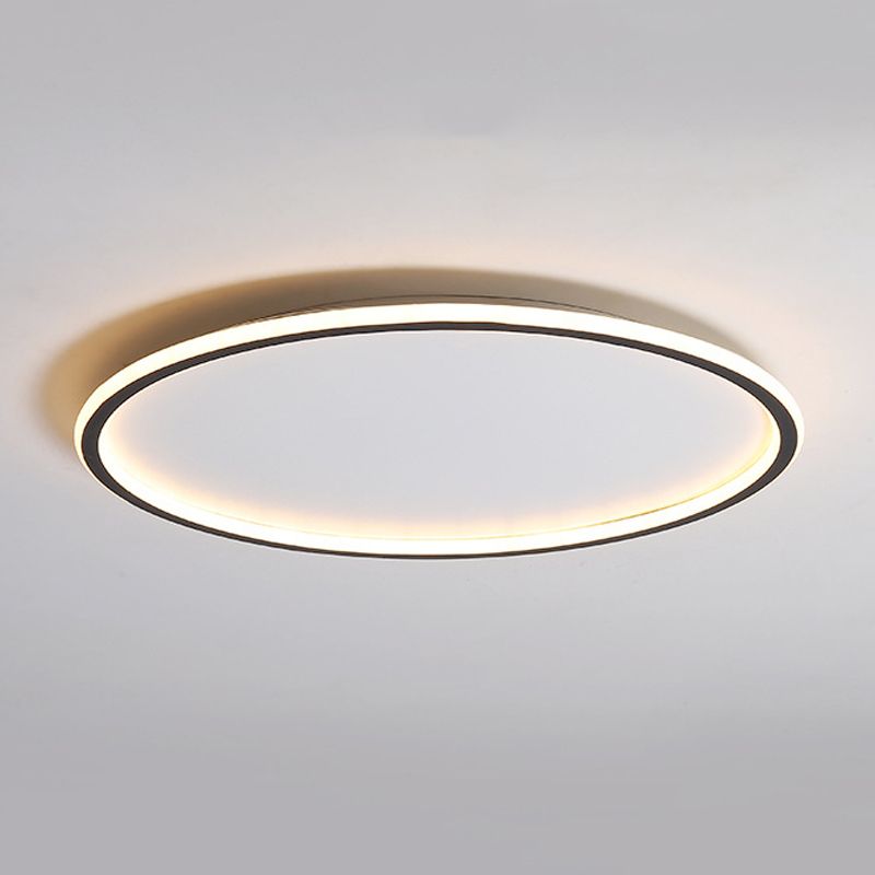 Modernism in Black Ceiling Mount LED Circle Iron Flush Mount