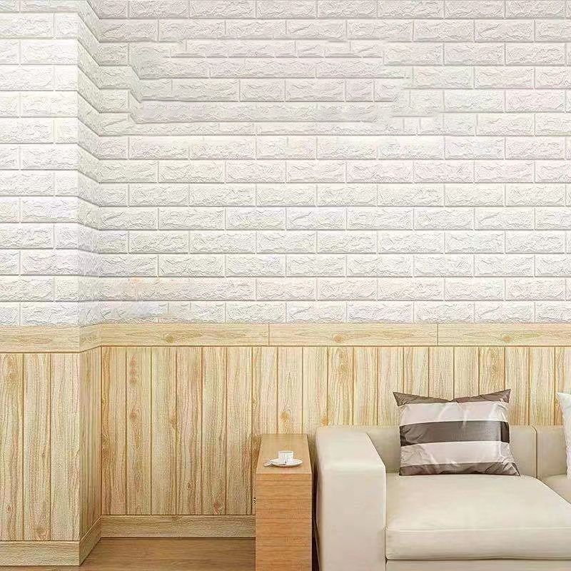 Wooden Effect Wall Panel Living Room Modern Style Peel and Stick Wall Paneling