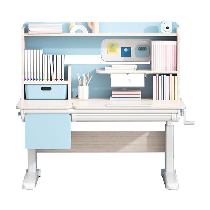 Adjustable Writing Desk Solid Wood Study Desk with Storage Drawer