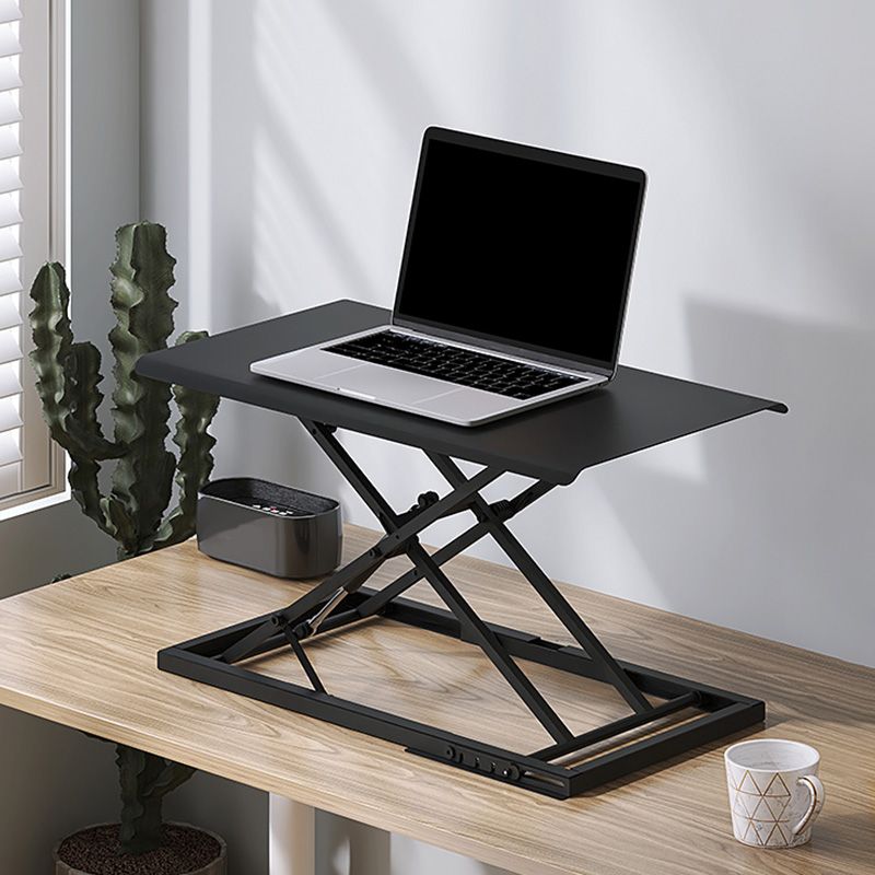 Rectangular Shaped Collapsible Laptop Table Wood Task Desk in Black/White