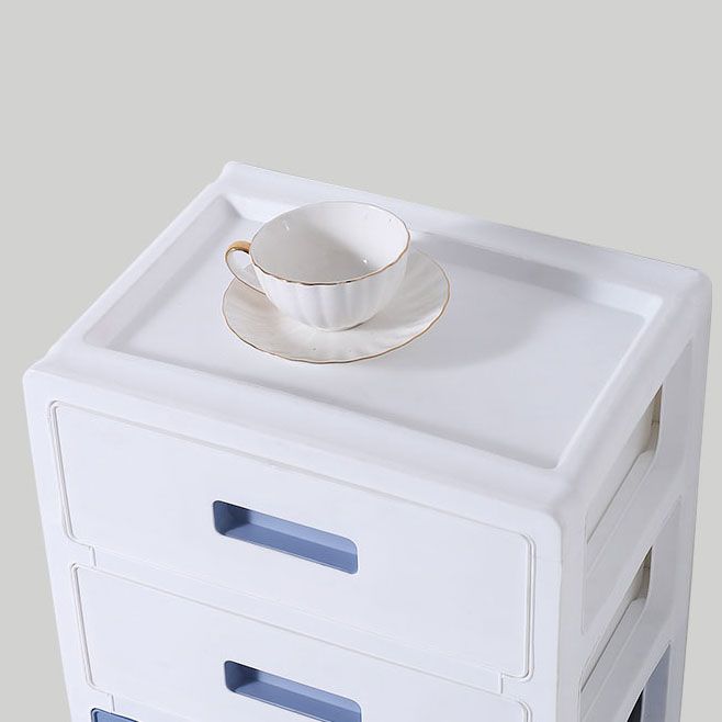 Coastal Cabinet Plastic Drawers Filing Cabinet for Home Office