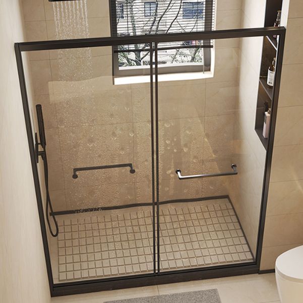 Frame Metal Double Sliding Shower Bath Door 78.7 High Clear Shower Door