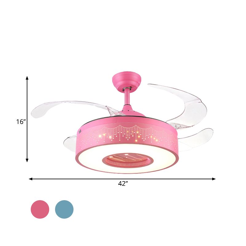 Anneau Metal Semi Flush Lighting Kids Rose / Blue Finis