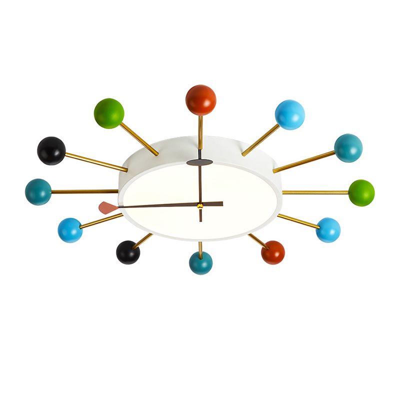 Modern Flush Light Sputnik Ceiling Lighting in Multi-Color for Children's Room