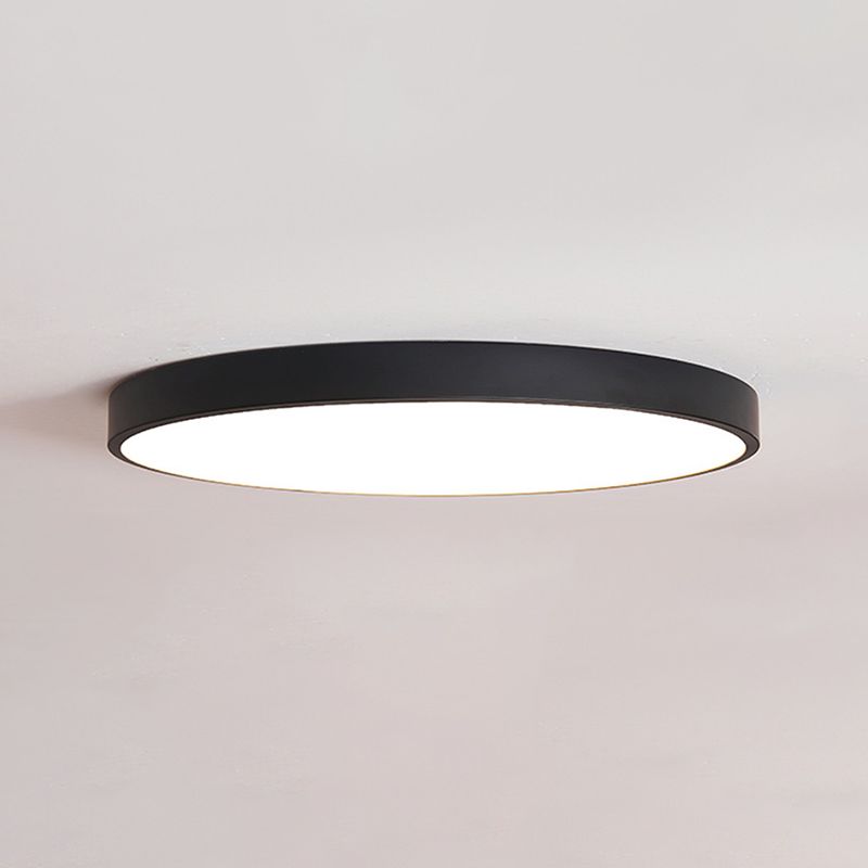 Circular Flush Mount Light Fixture Simplicity Style LED Metal Flush Mount Ceiling Light