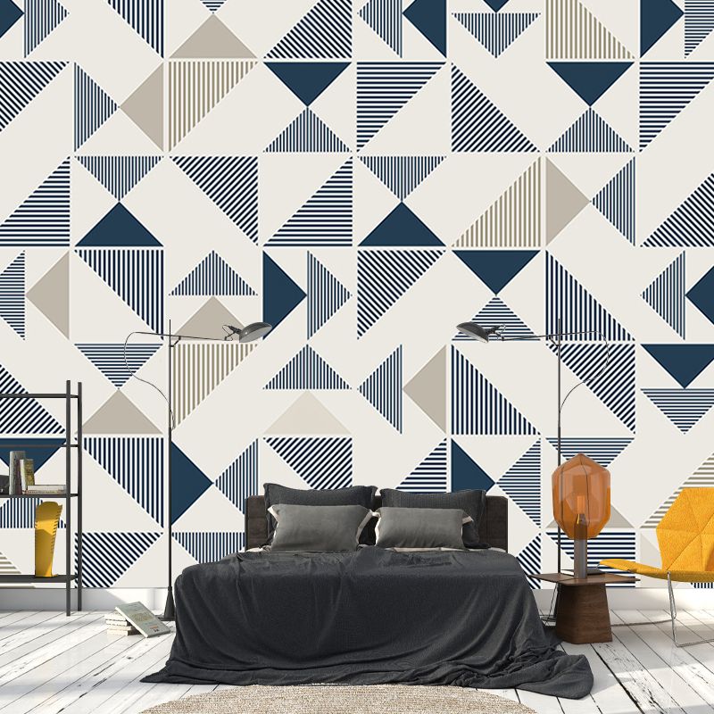 Stain Resistant Illustration Wall Mural Contemporary Geometric Wall Mural