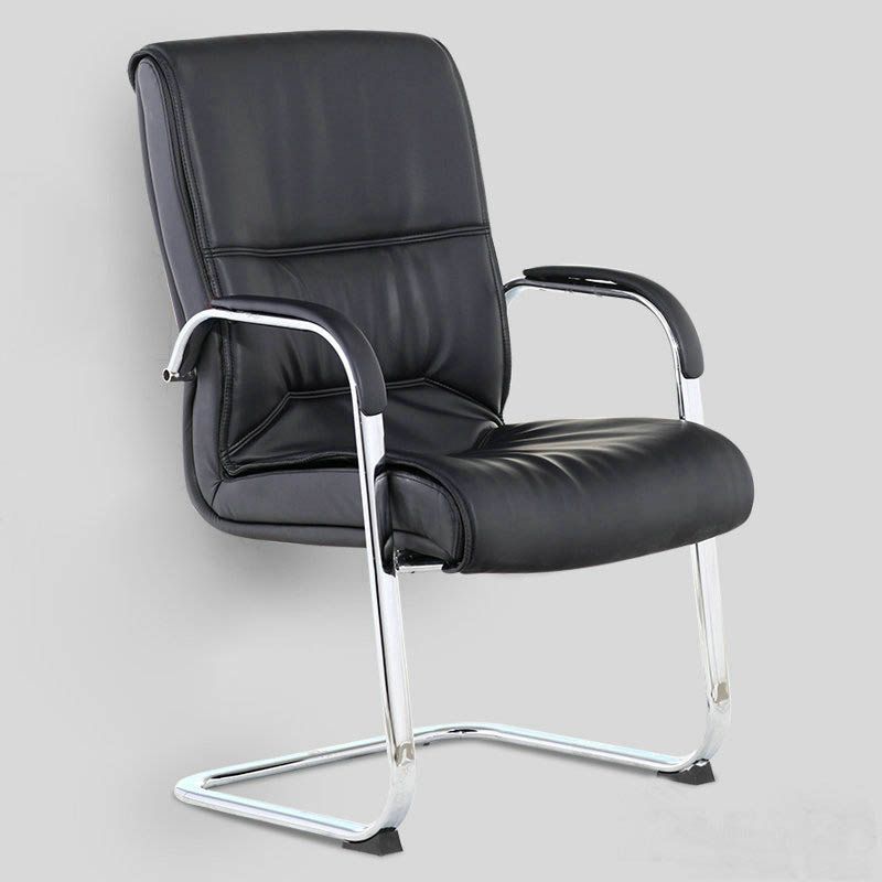 Contemporary Fixed Arms Office Chair Leather Desk Chair for Office