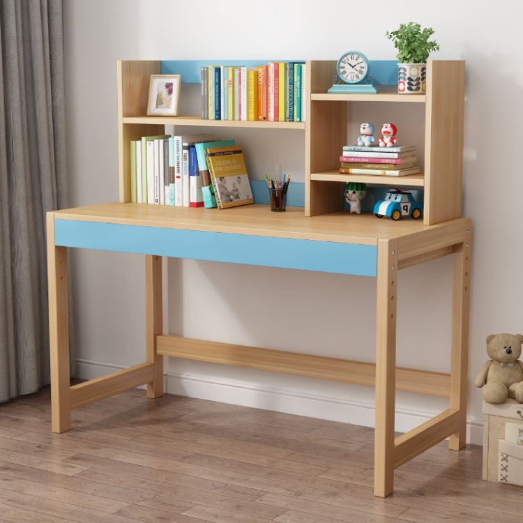 Home Kids Desk with Shelf Wooden Writing Desk Kids Desk and Chair