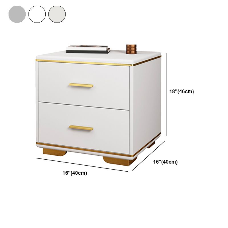 Drawer Storage Night Table Glam Imitation Wood Legs Included Bed Nightstand