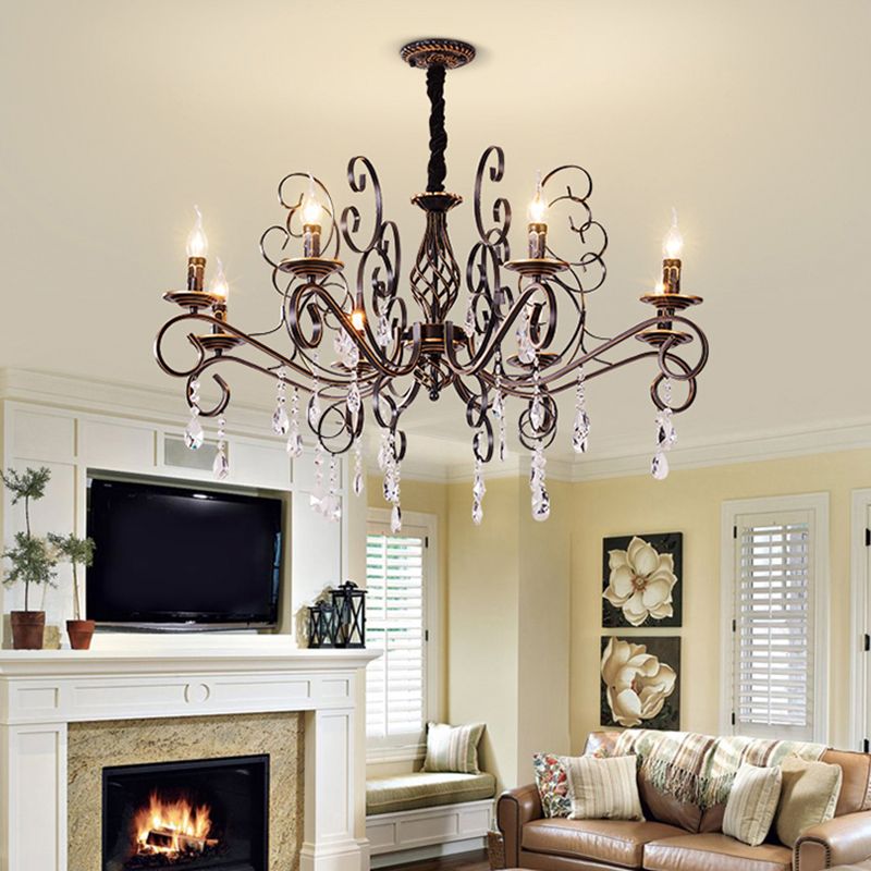 Traditional Unique Chandelier Lights Crystal Pendant Light Fixtures