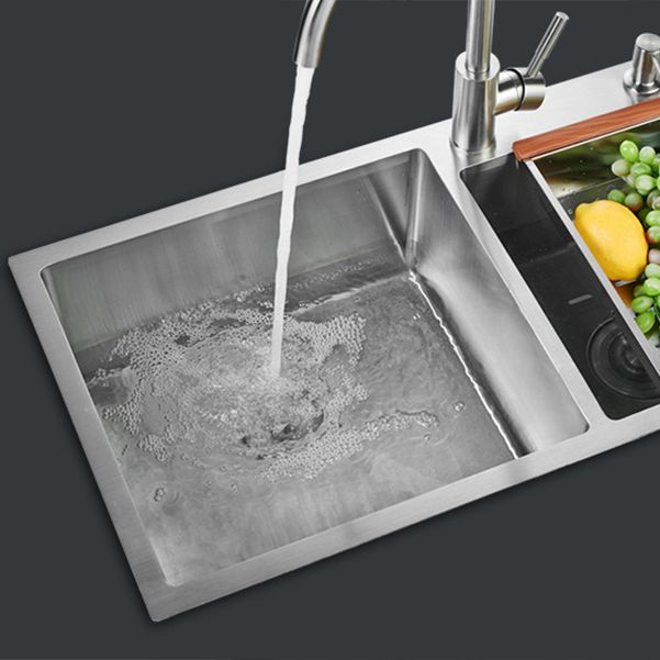 Contemporary Workstation Sink Stainless Steel Undermount Kitchen Sink