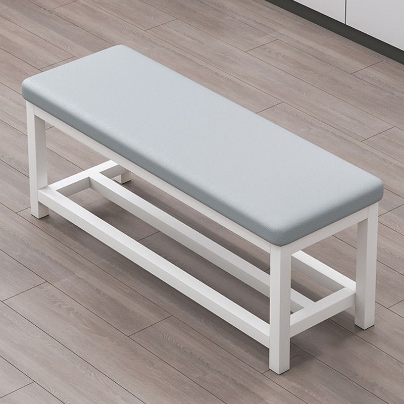 Contemporary Upholstered Bench Rectangle 14"Wide Bench with Shelves