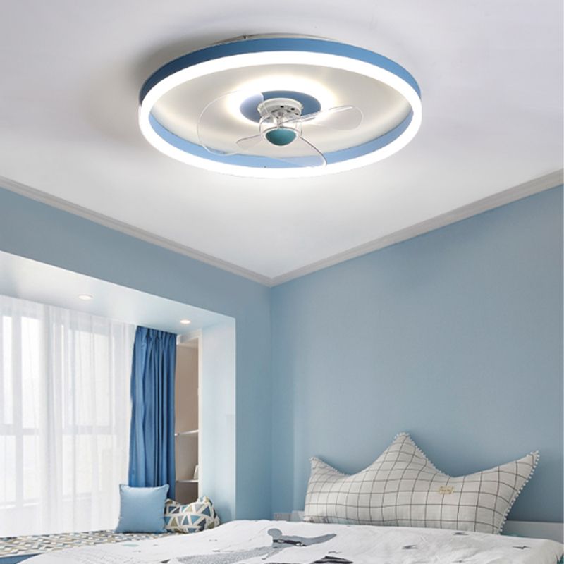 Modern Style Ceiling Fan Lighting Metal 2 Light Ceiling Fan Lamp for Living Room