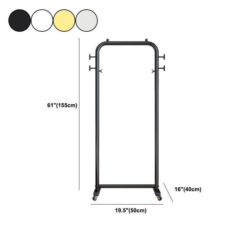 Gorgeous Metal Coat Rack Simple Plian Coat Hooks Coat Rack With Castors