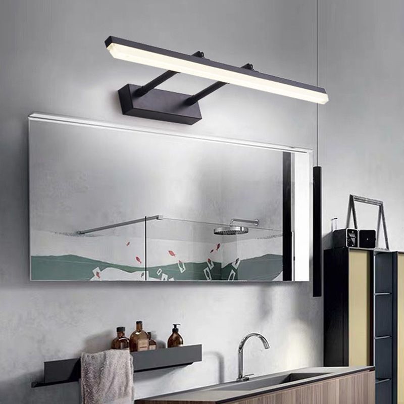 Lámpara de pared extensible de la tira de metal Luz de espejo LED colorido moderno para el baño