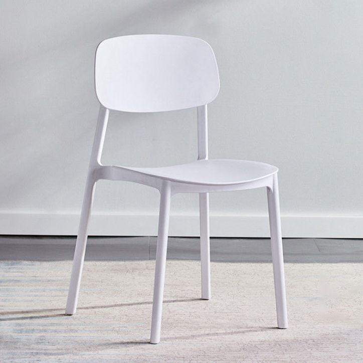 Contemporary Stackable Side Chair Plastic Open Back Dining Side Chair