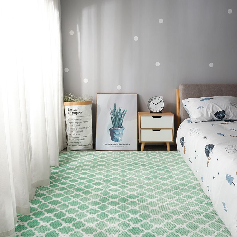 Eenvoud trellis print tapijt polyester shag tapijt vlek resistent binnen tapijt voor de slaapkamer van volwassenen