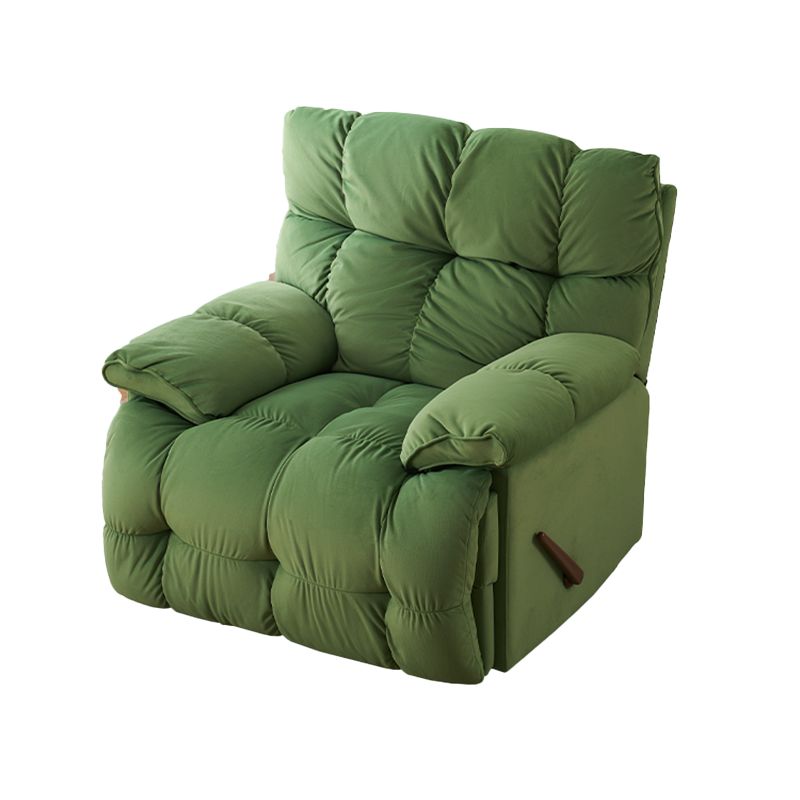 Modern Velvet Recliner Chair Solid Color Standard Recliner with Position Lock