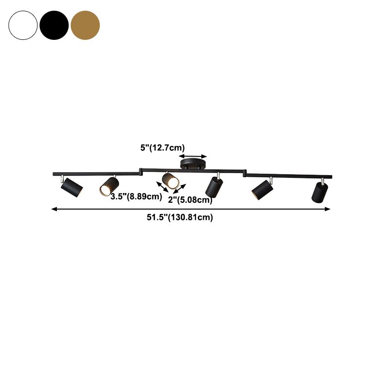 Cylinder Flush Mount Contemporary Metal Flush Ceiling Light Fixture