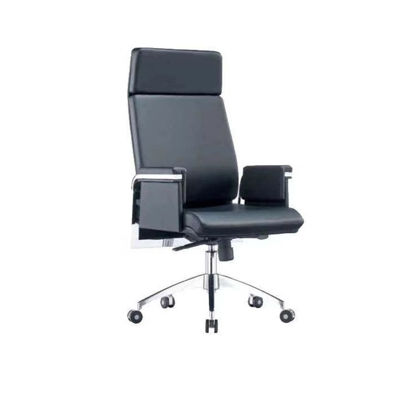 Modern Computer Chair Fixed Arms Chair High Back Leather Management Office Chair