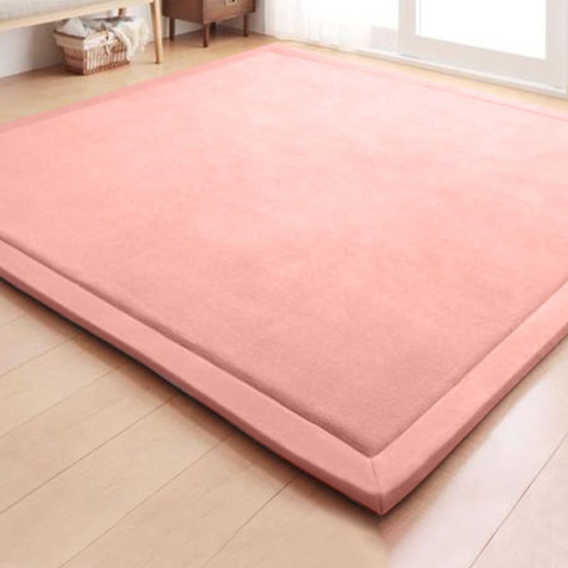 Ausgefallener Wohnzimmer Teppich Vollfarbe Polyester Fläche Teppich Flecken widerstandsfähiger Bereich Teppich