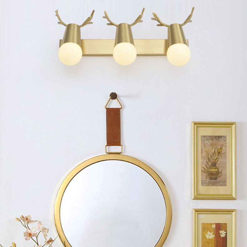 Modern Unique Shape Wall Light Fixture Metal Wall Mounted Lighting in Gold