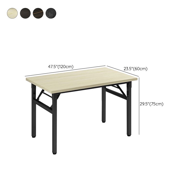 Contemporary Rectangular Folding Writing Desk Steel Base Office Desk