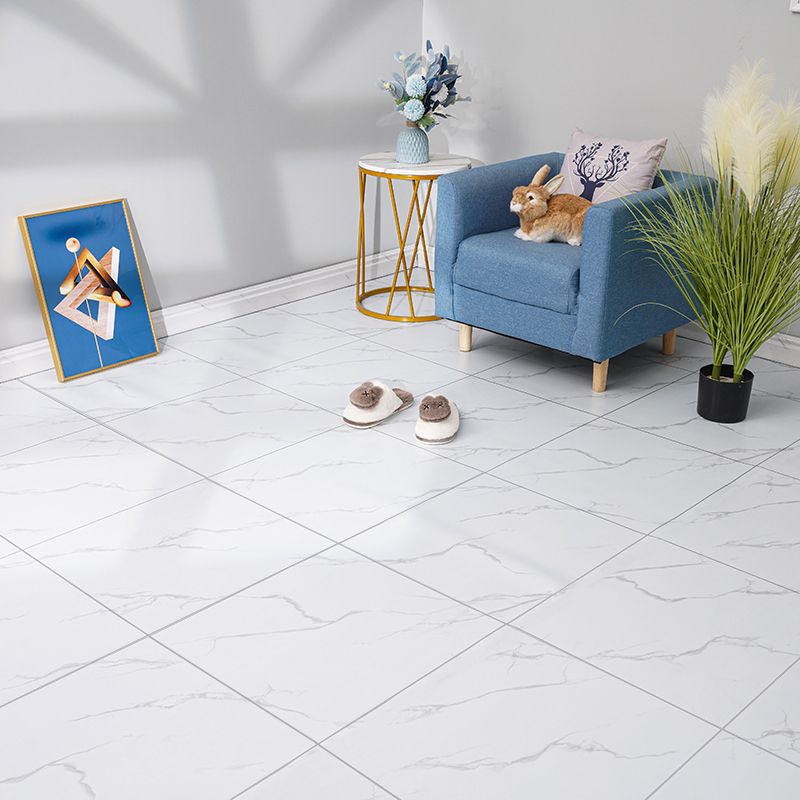 Home Indoor Vinyl Floor Coiled Marble Print Square PVC Vinyl Flooring