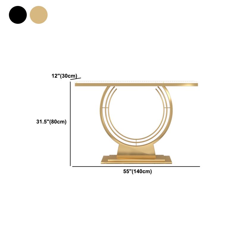 White Console Table Stone 12 inch Wide Contemporary Console Sofa Table