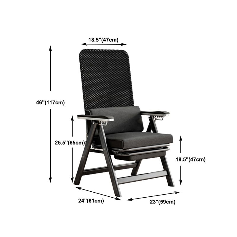 Modern High Back Executive Chair No Wheels Lumbar Support Desk Chair