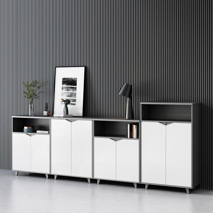 White Engineered Wood Filing Cabinet Contemporary Vertical File Cabinet