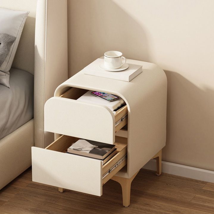 Modern Solid Wood Kids Nightstand Flat Top Nightstands with Drawers