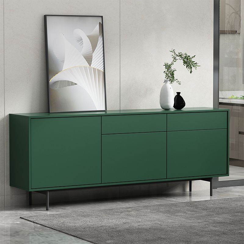 Modern Wooden Storage Sideboard Rectangle Sideboard Cabinet with Drawers and Doors