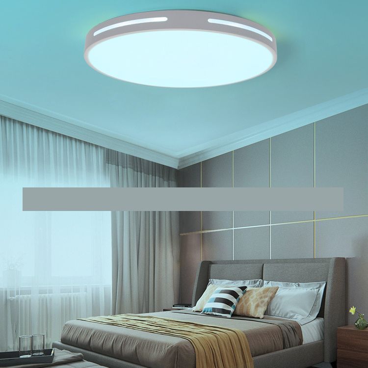 Acrylique Round RGBW Ceiling Light Nordic White Smart LED Flush Mounted Fixture for Bedroom