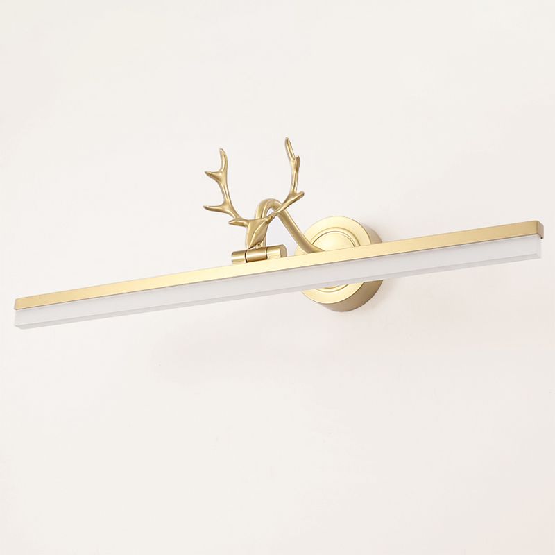 Modern Light Luxury Style Antifogging Wall Mounted Vanity Lights Copper Wall Mounted Light Fixture with Antlers