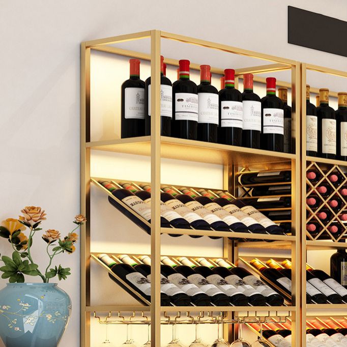 Modern Simple Floor Wine Rack Iron Shelf Wine Holder for Dining Room