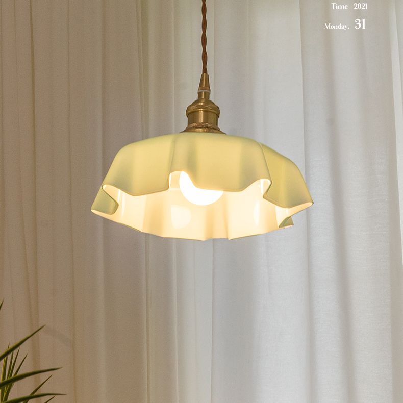 Glazen industriële hanglamp 1-licht hangend plafondlicht voor eetkamer