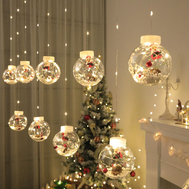 Modern LED Copper Wire Rope Light Global White Christmas Curtain Lights