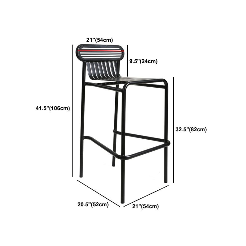 Industrial Square Iron Bar Table Set 1/2 Pieces Counter Table with Metal High Stools