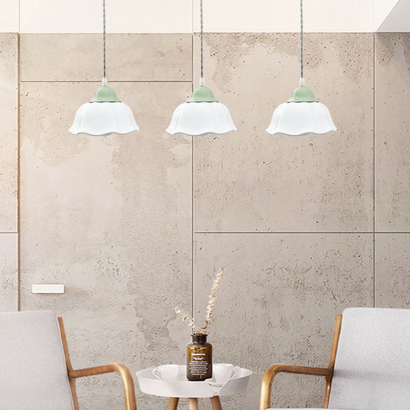 Kom vorm hangende verlichting industriële stijl glas multi -light hanging lamp voor slaapkamer