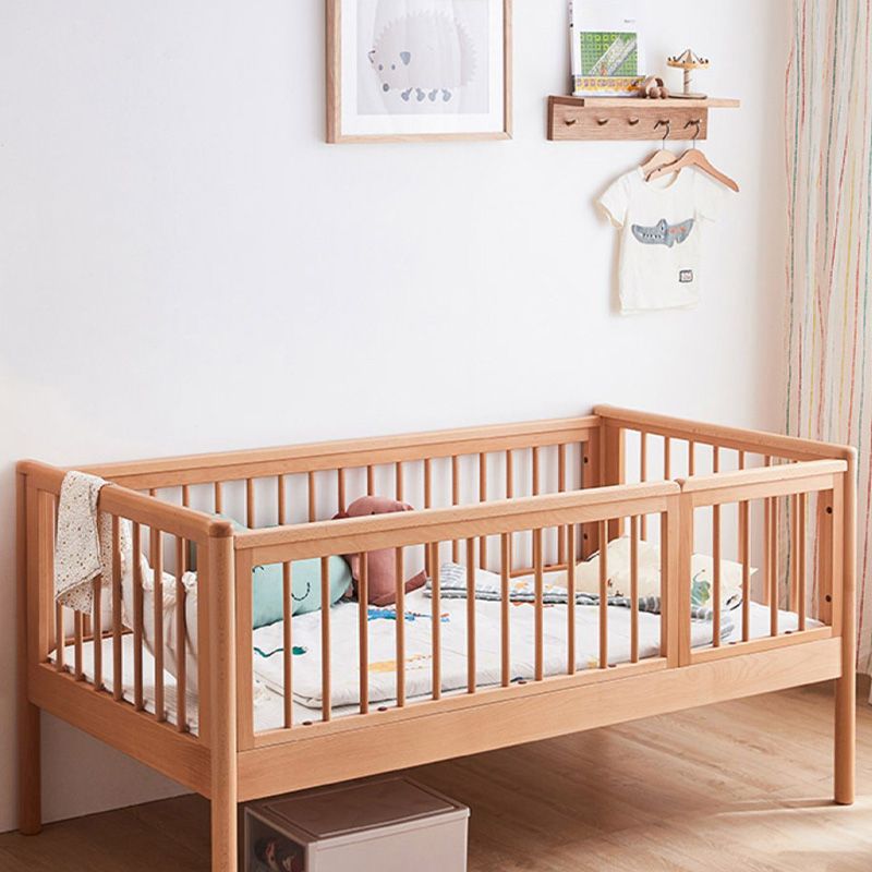 Washed Natural Nursery Crib Modern Nursery Crib with Mattress