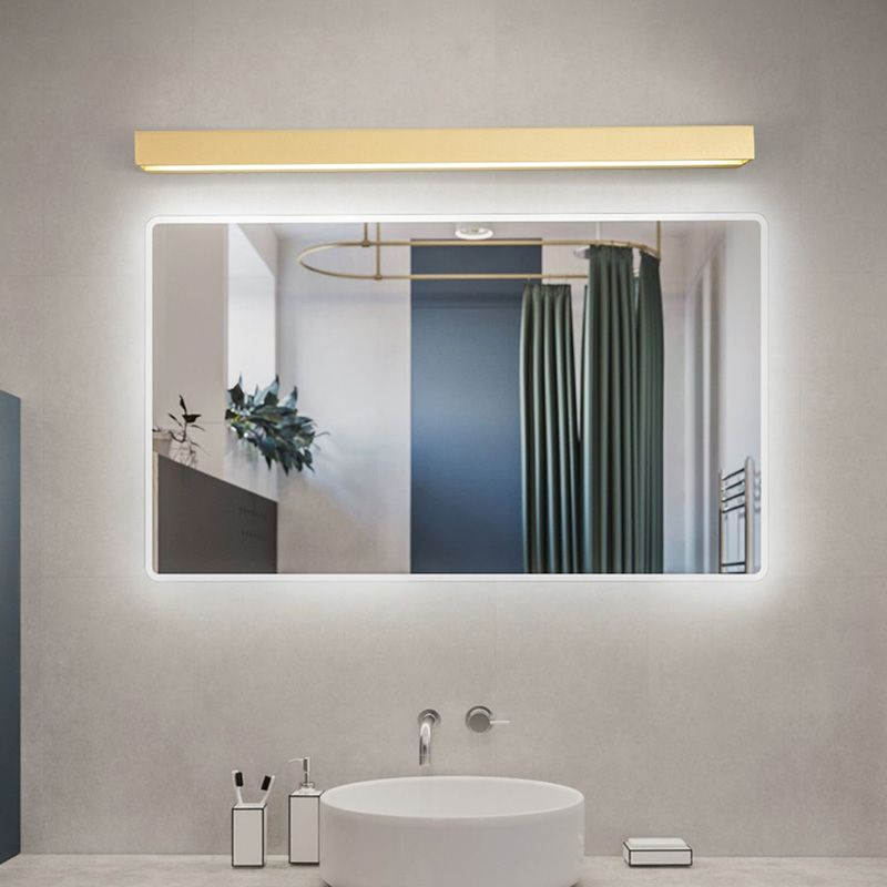 Modern Minimalist Style Rectangle Wall Mounted Vanity Lights Metal Vanity Sconce for Bathroom