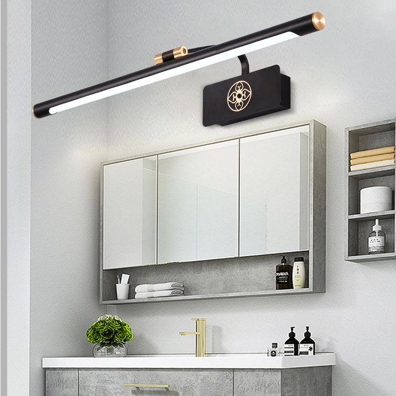 Modern Minimalist Style Tubes Wall Mounted Vanity Lights Metal 1 Light Vanity Lighting Ideas for Bathroom