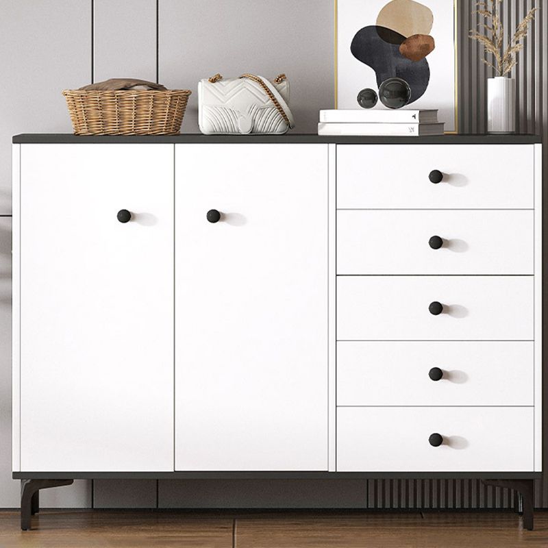 Contemporary Matte Finish Dresser Bedroom Wood Storage Chest with Metal Feet