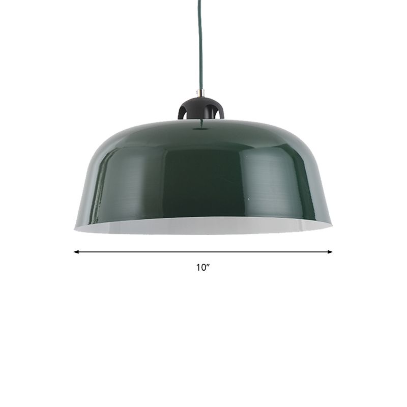 Macaron Barn Forme suspendue Lumière 1 Light Metal Light Metal Lempe en bleu / vert / jaune / rose pour salle d'allaitement salle de bain