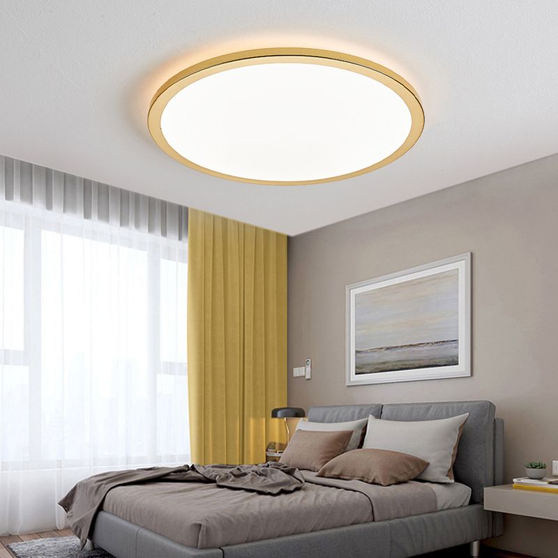 Metal Circular Flush Light Simple Flush Chandelier Lighting for Bedroom